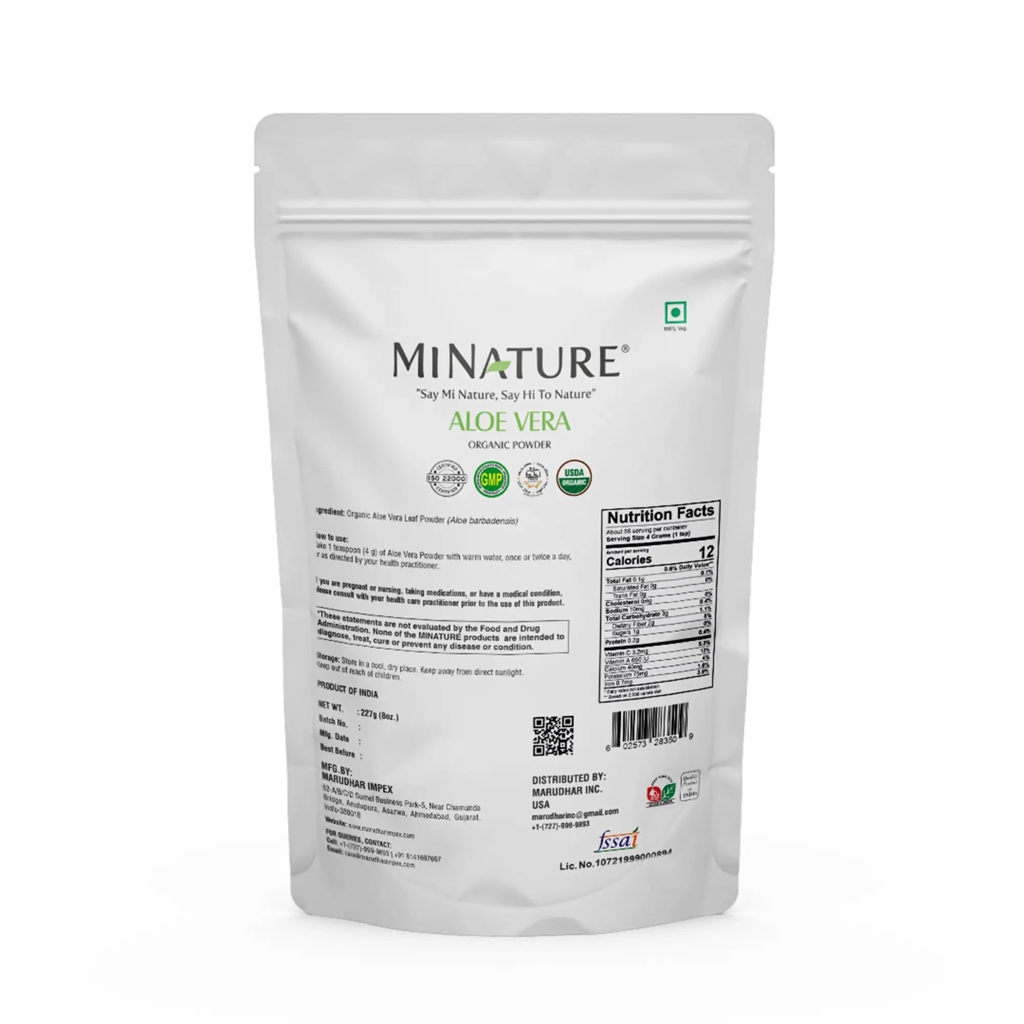 Aloe Vera Organic Powder