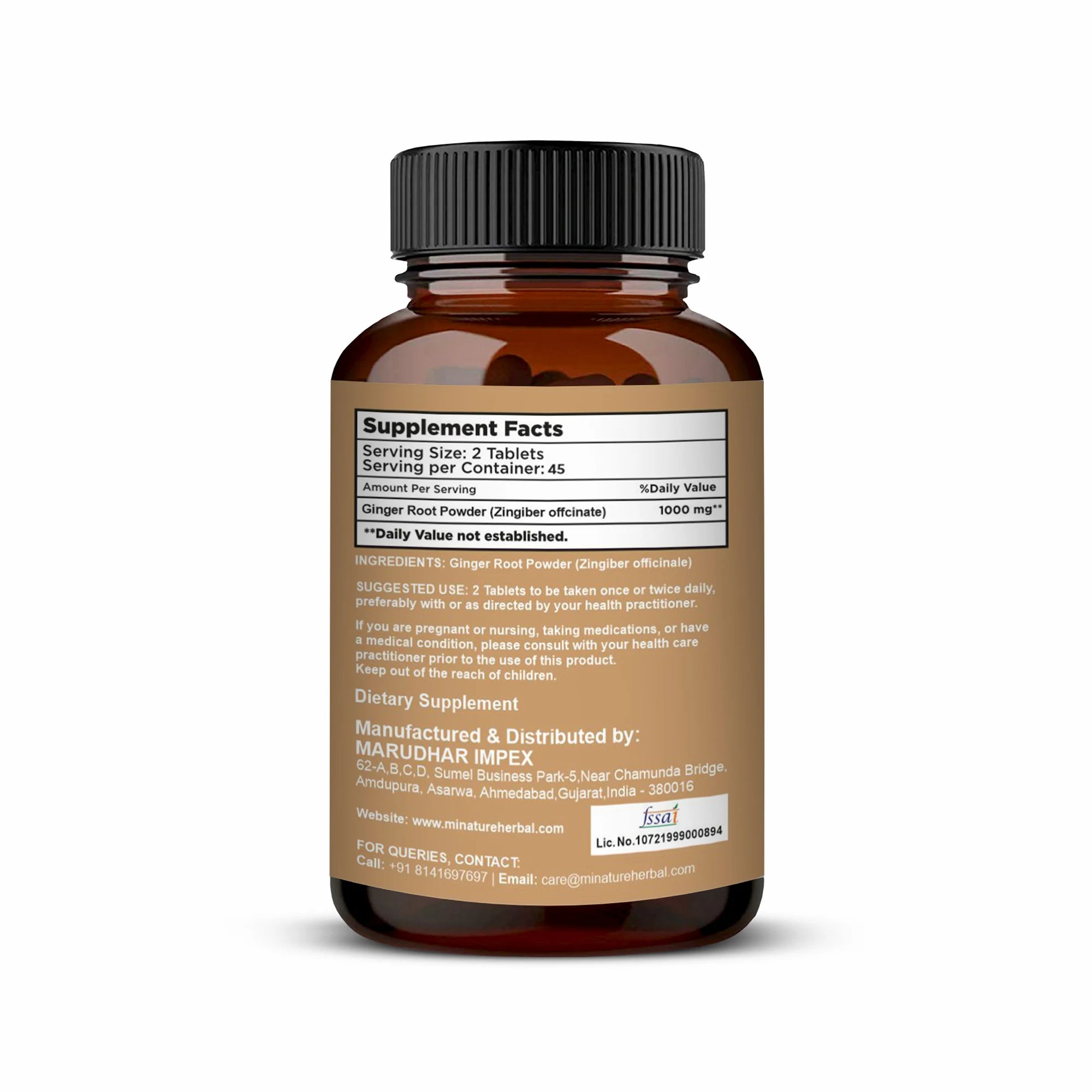 Ginger tablets